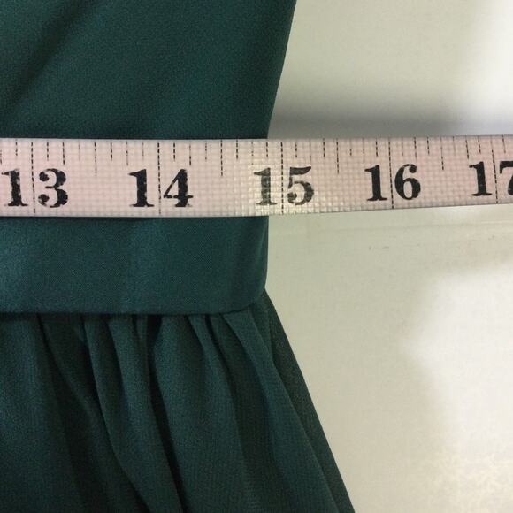 AW BRIDAL SZ 10 L dark emerald Gwyneth wedding bridesmaid maxi dress party B59 - Picture 7 of 9